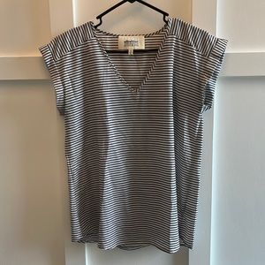 Alice Blue black & white striped blouse, size S